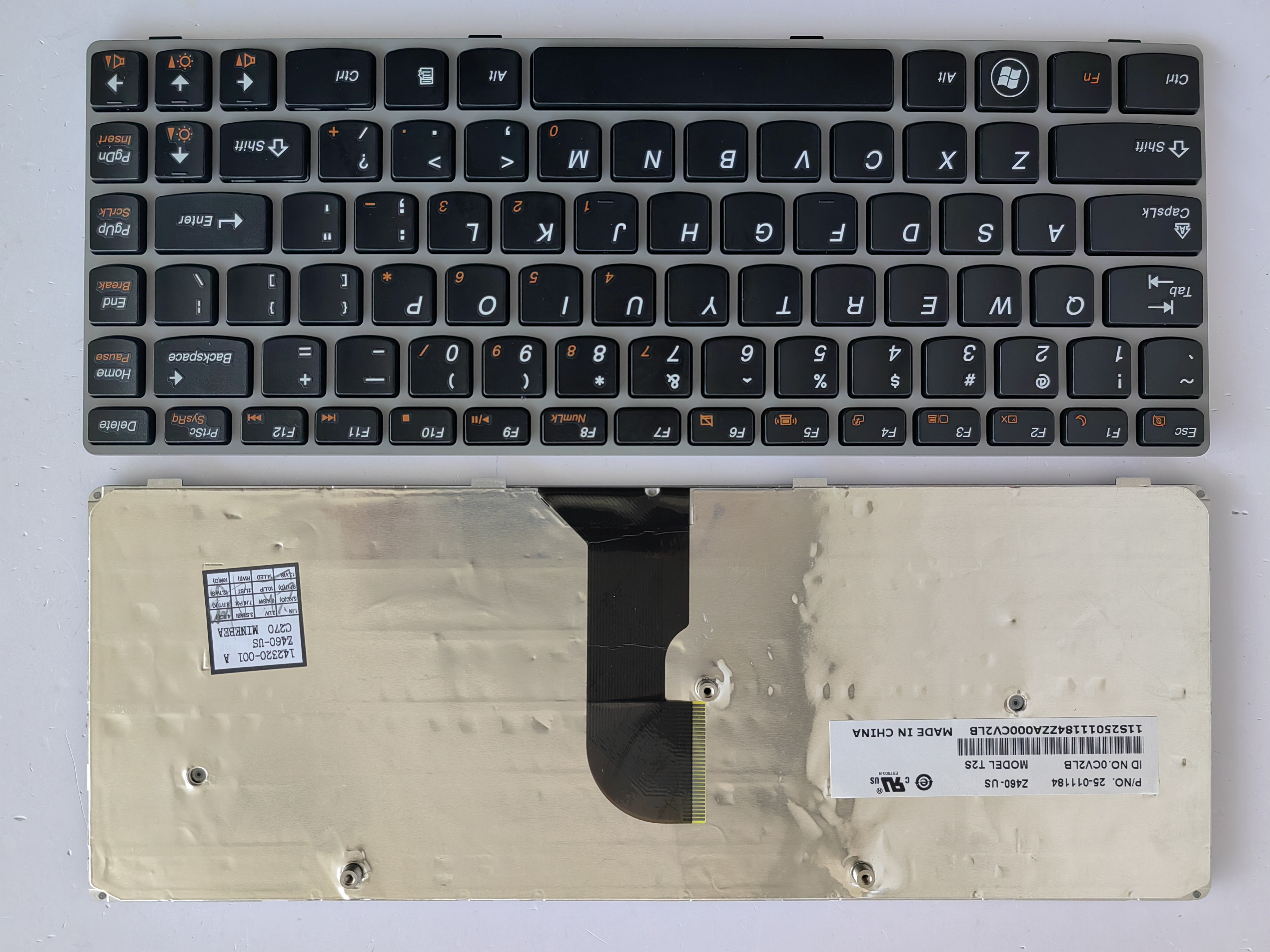 Picture of New Replacement Laptop Keyboard For LENOVO Z460 GRAY FRAME BLACK US Layout